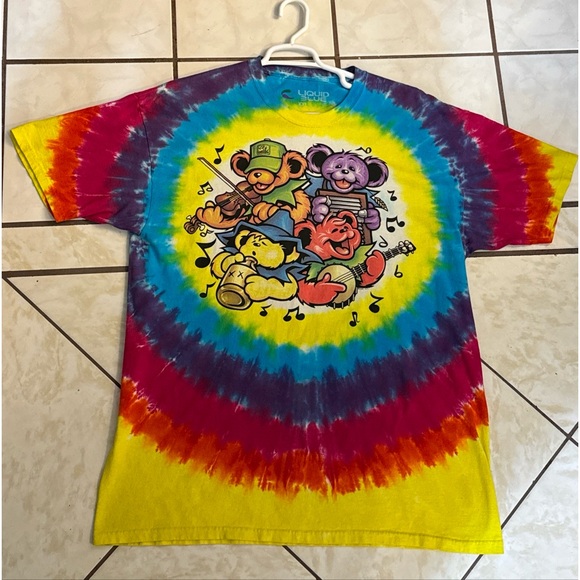 VIntage Grateful Dead Big River Jamboree Tie Dye T-Shirt Liquid Blue Size XXL - Picture 1 of 14